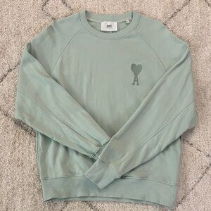Ami Men's Mint Green Crewneck Sweater